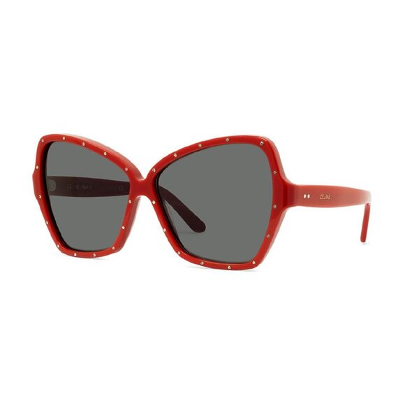 NEW CELINE WOMEN RED SUNGLASSES CELINE CL4066IS 66A SUNGLASSES - Picture 1 of 3